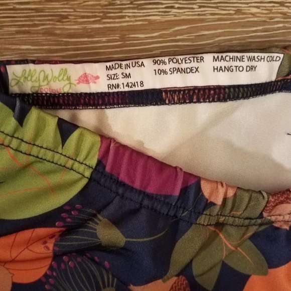 Lolly Wolly Doodle Leggings Leaves Acorn Print Small - Picture 3 of 3